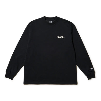 NEW ERA 長袖 オーバーサイズド コットン Tシャツ Tagging ブラック