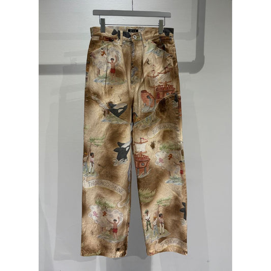 FAF NEW COMMUNE DART BAGGY DENIM (Print)