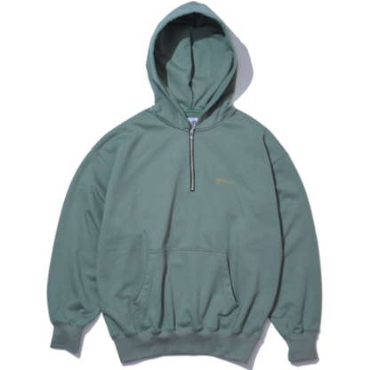 SAYHELLO Slap Logo Harf-Zip Hoodie