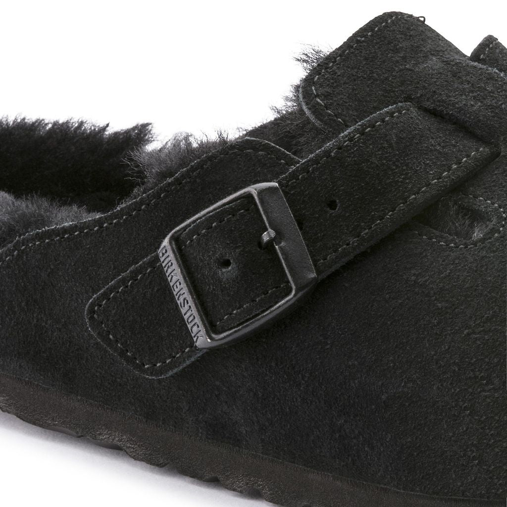 【予約商品】BIRKENSTOCK Boston Shearling ボストン シアリング スエードレザー(Black) 0259883