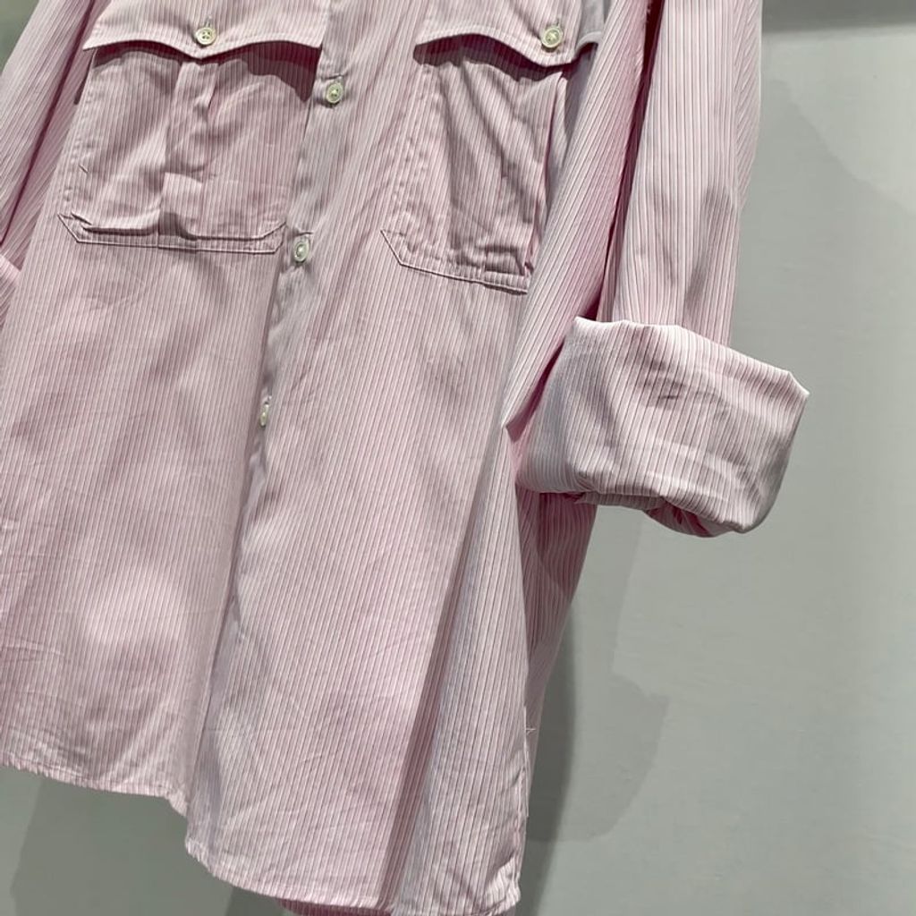 PORTER CLASSIC ROLL UP STRIPE SHIRT