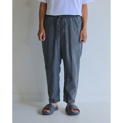 ANACHRONORM PIGMENT DYED LINEN TAPERED EASY PANTS