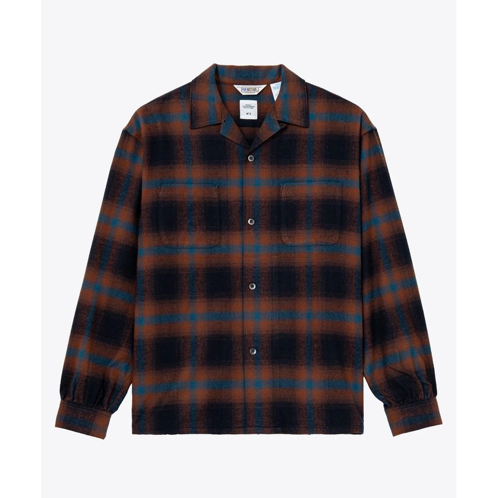 BEDWIN & THE HEARTBREAKERS FIVE BROTHER Ex. L/S CHECK SHIRT "VIN"