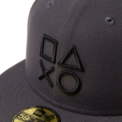 NEW ERA 59FIFTY PlayStation シェイプス ロゴ ダークグラファイト
