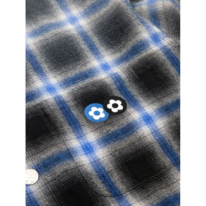 VANDY THE PINK BRUSHED FLANNEL SHIRT（BLUE）