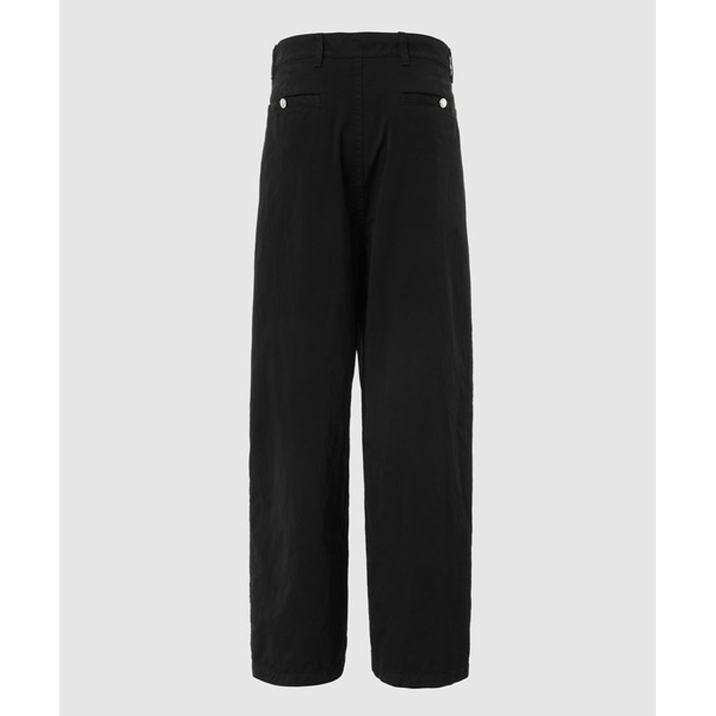 COMME des GARCONS HOMME NYLON TWILL GARMENT DYE PANTS(BLACK)