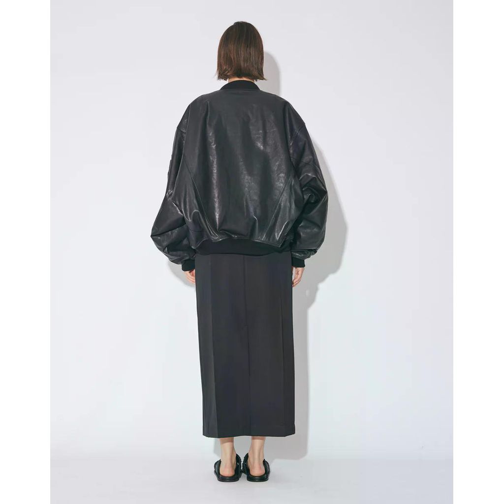 beautiful people light lamb leather fanshape MA-1blouson