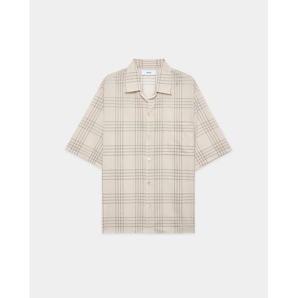 marka 60/1 Organic Cotton High Twisted Loan / Open Collar S/S Shirt