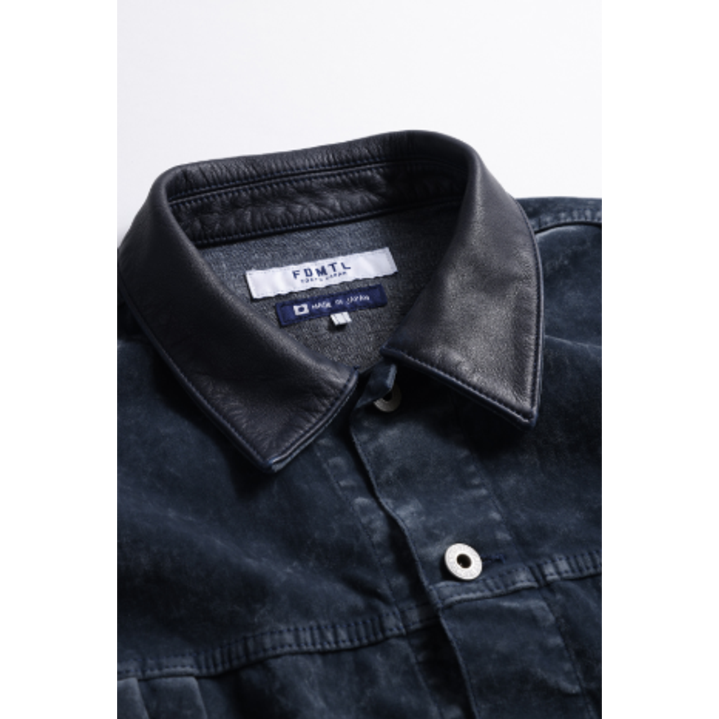 FDMTL FA26JK54R FLOCK LEATHER JACKET RINSE