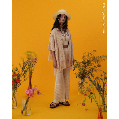 AMBERGLEAM Fringe Cotton Knit Shirt