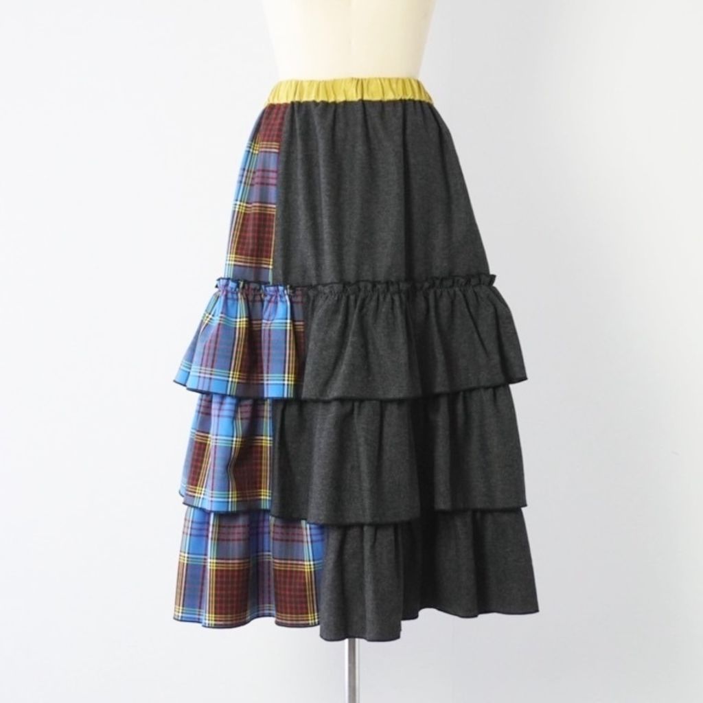 THOMAS MAGPIE Herringbone ×Check Skirt 2254607