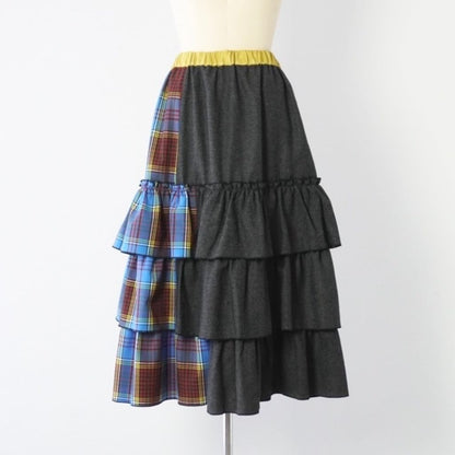 THOMAS MAGPIE Herringbone ×Check Skirt 2254607