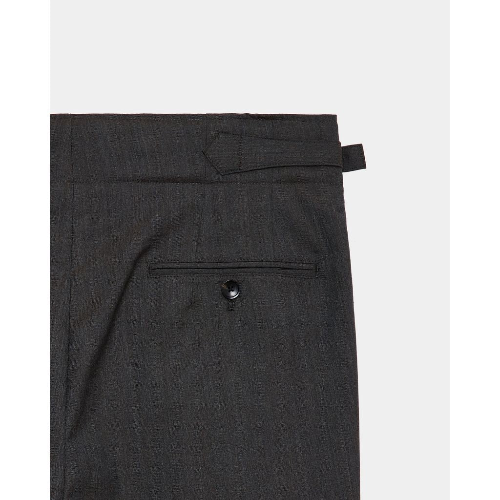 marka 2/60 Wool Tropical Melange / Double Pleated Military Trousers