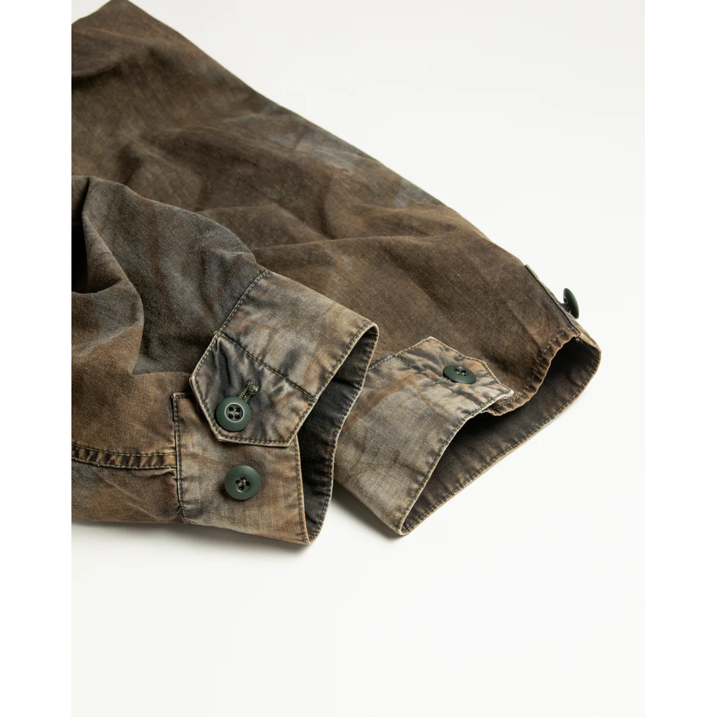 ANACHRONORM  AN374-B SULFUR DYED RIPSTOP REALTREE FATIGUE JACKET SULFUR BLACK