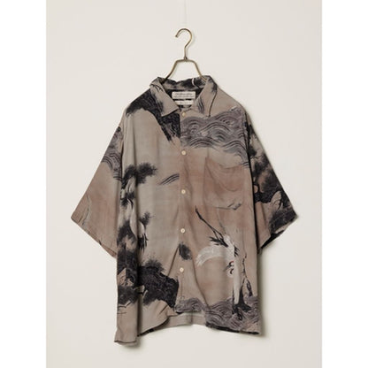 【予約商品】REMI RELIEF RN30389013 鶴柄アロハシャツ 26ss