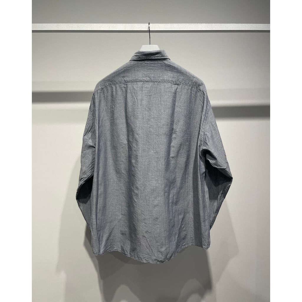 PORTER CLASSIC ROLL UP CHAMBRAY SHIRT