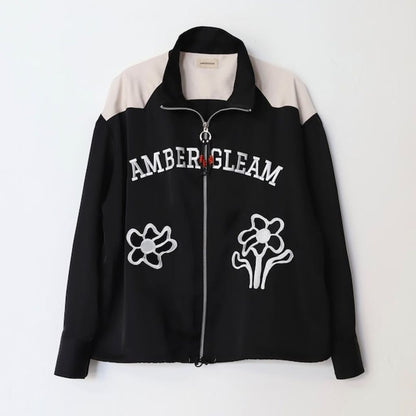 AMBERGLEAM Embroidered Satin Blouson
