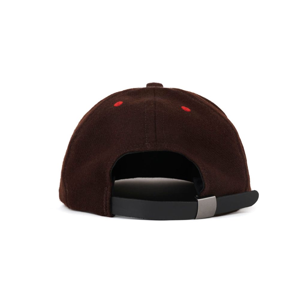 BRAIN DEAD Flannel Classic Logohead 6 Panel Hat - Brown