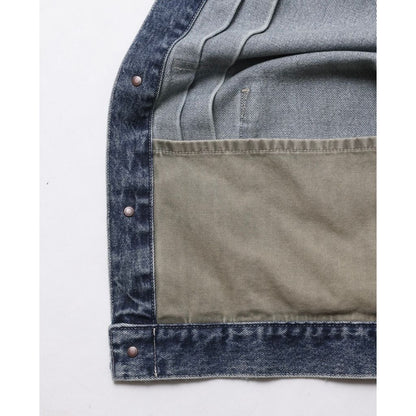 Liberaiders DAMAGED DENIM TRUCKER JACKET