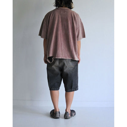 ANACHRONORM MOSS STITCH DAMAGED POCKET S/S T-S