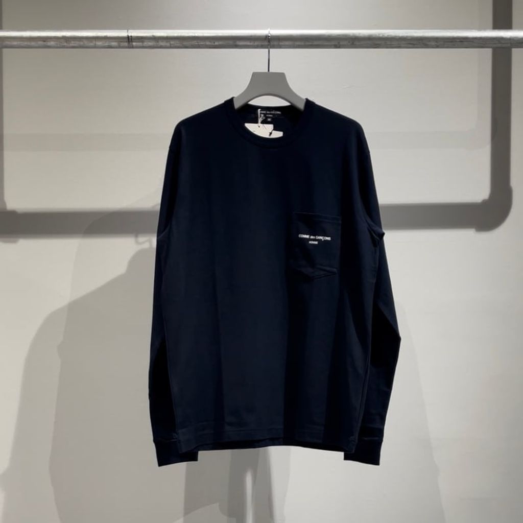 COMME des GARCONS HOMME COMME des GARCONS HOMME LOGO LONG SLEEVE TEE （NAVY）