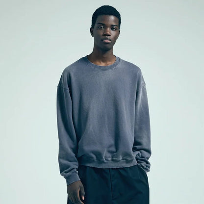MAGIC STICK FADED CREW SWEAT (FADE NAVY)
