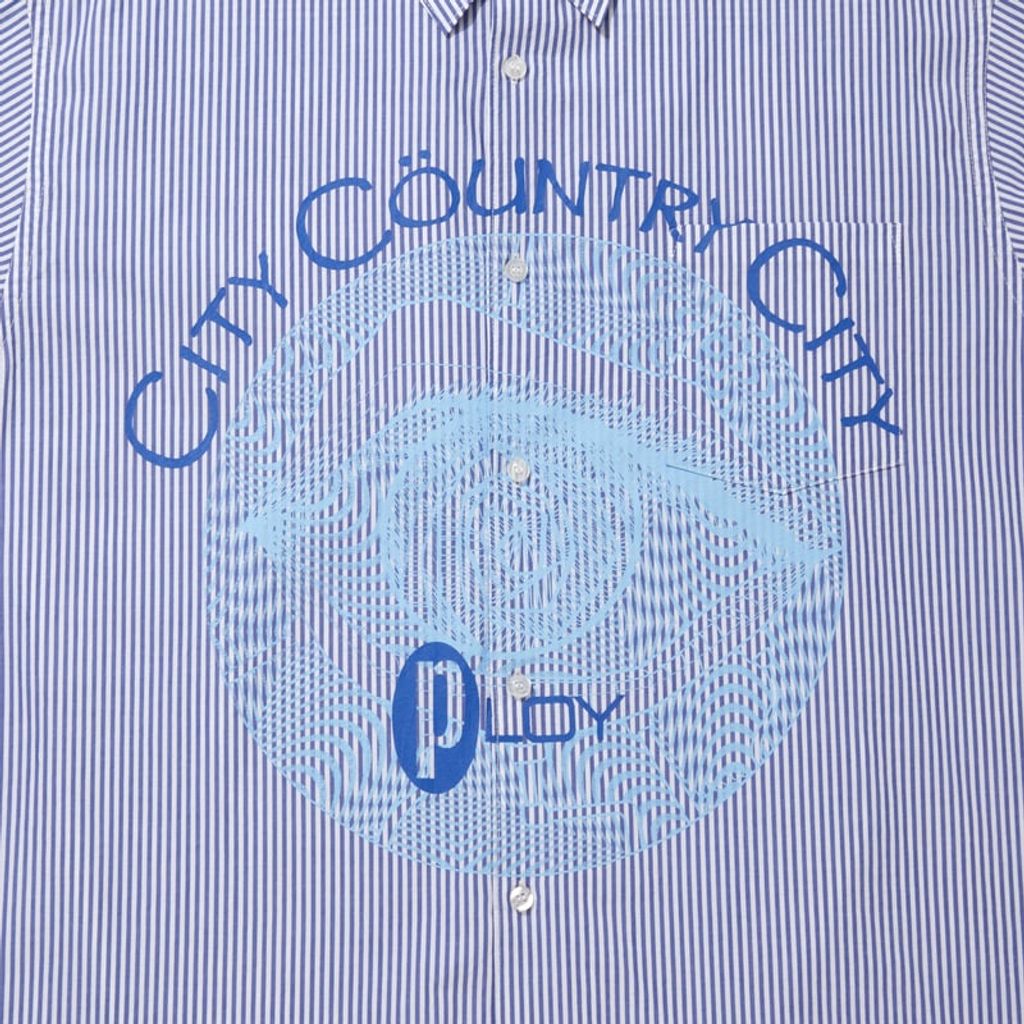 CITY COUNTRY CITY COTTON STRIPE SHIRT_PLOY A ARTWORK BY Abu Qadim Haqq_STRIPE#1