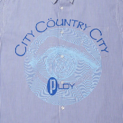 CITY COUNTRY CITY COTTON STRIPE SHIRT_PLOY A ARTWORK BY Abu Qadim Haqq_STRIPE#1