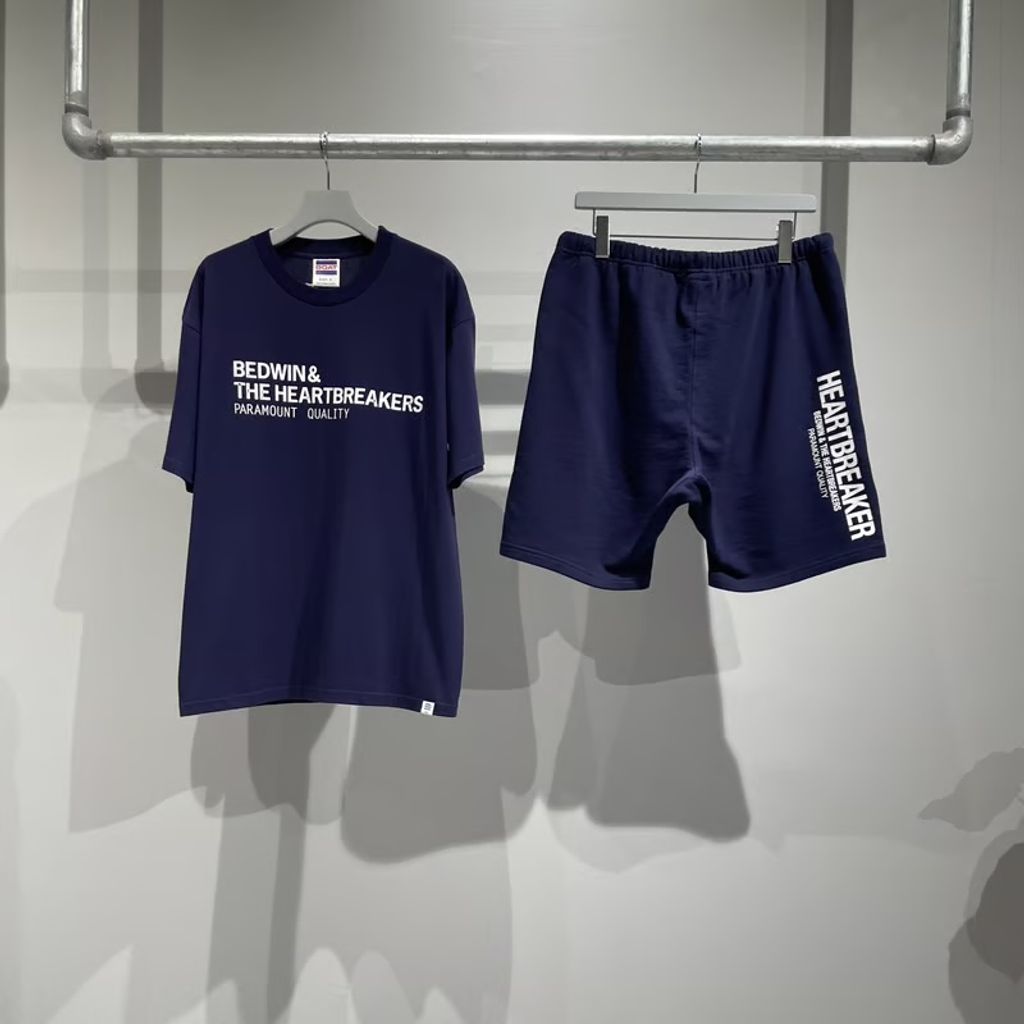 BEDWIN & THE HEARTBREAKERS LINEAGE Ex. SWEAT SHORTS （NAVY）