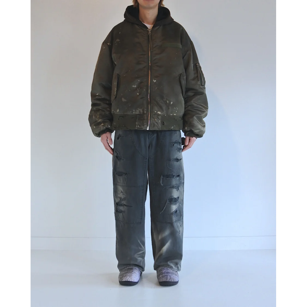 ANACHRONORM AN395 DIRTY NYLON MA-1 OLIVE