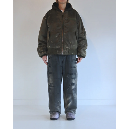 ANACHRONORM AN395 DIRTY NYLON MA-1 OLIVE