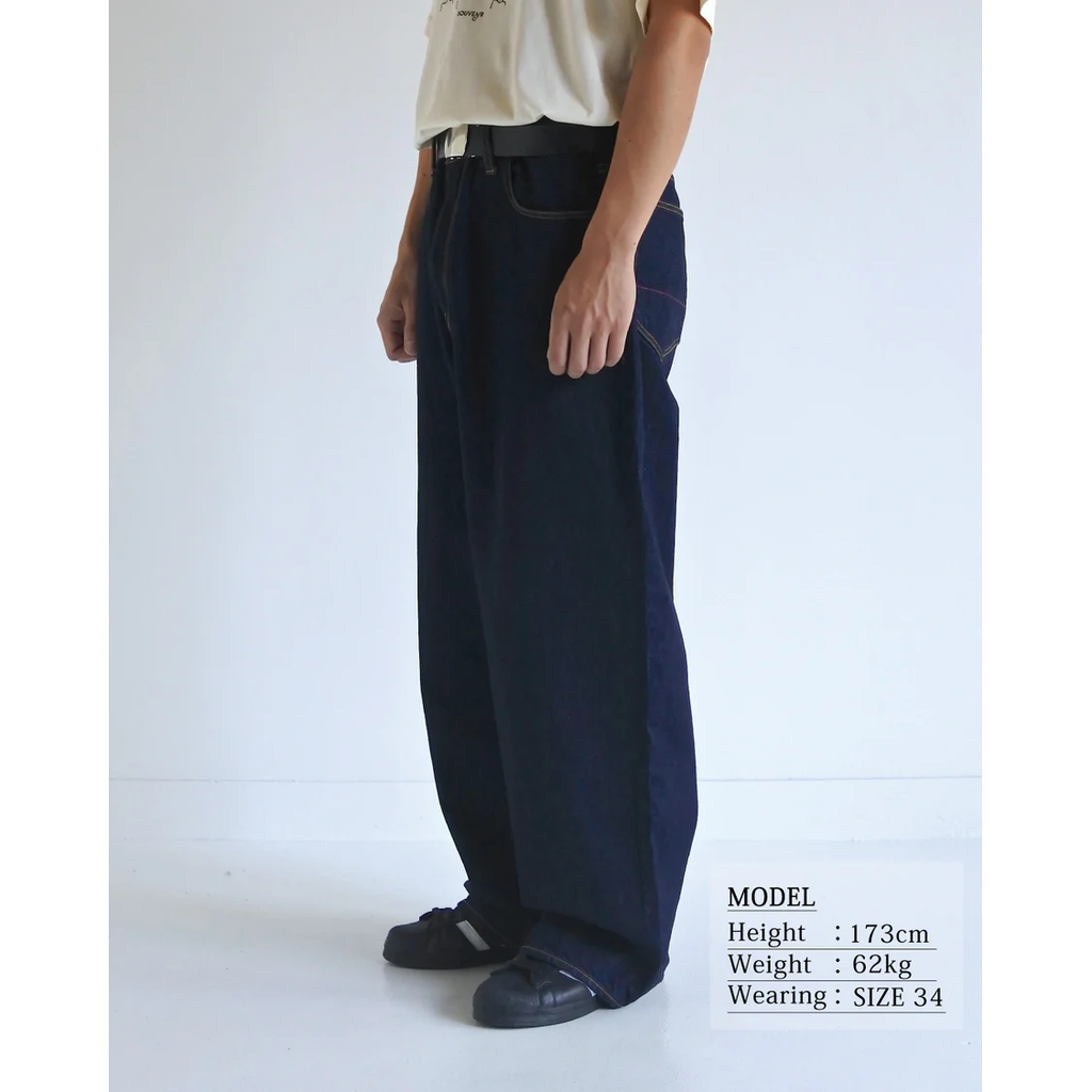ANACHRONORM  WIDE 5P DENIM PANTS INDIGO