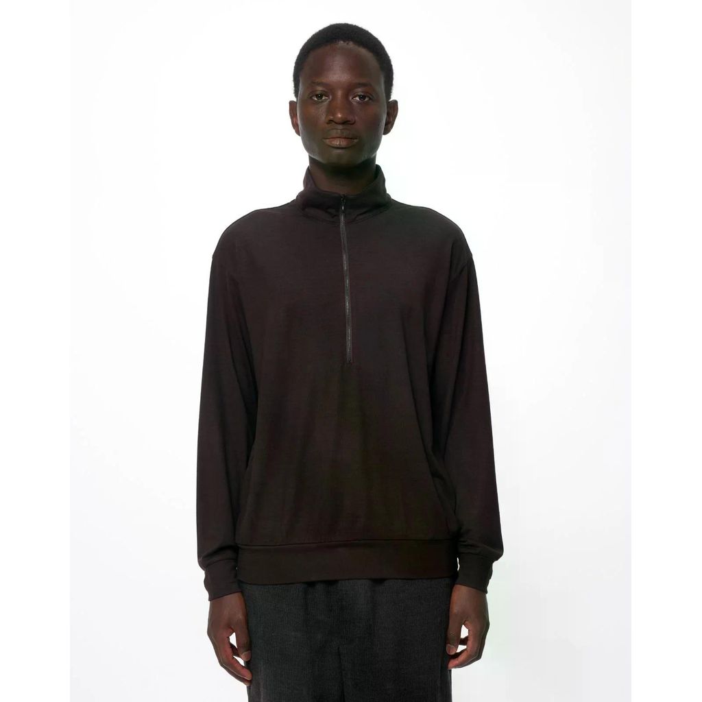 marka  Super 100s Washable Wool Jersey / Half-Zip Stand