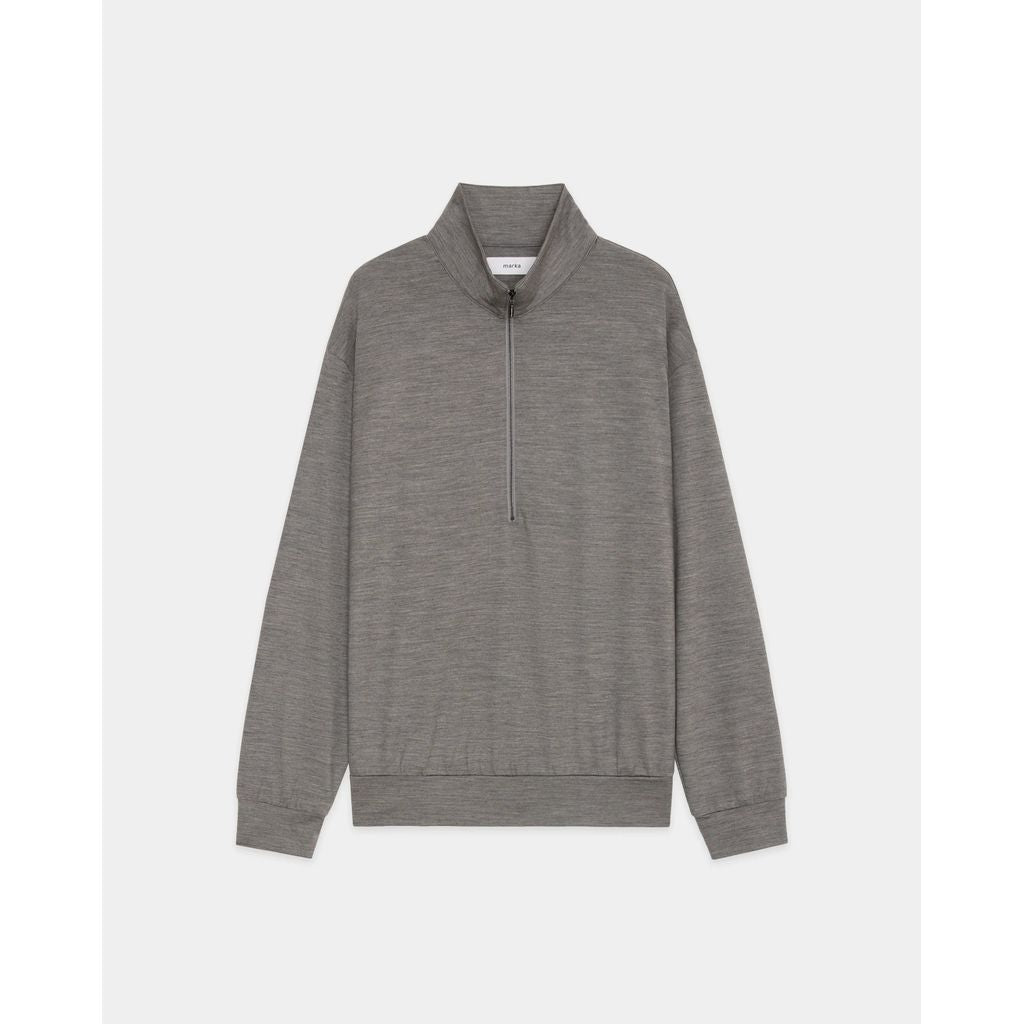 marka  Super 100s Washable Wool Jersey / Half-Zip Stand