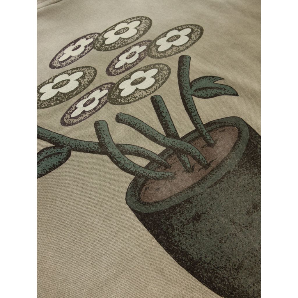 VANDY THE PINK CLASSIC LOGO FLOWER HOODIE（WASHED KHAKI）