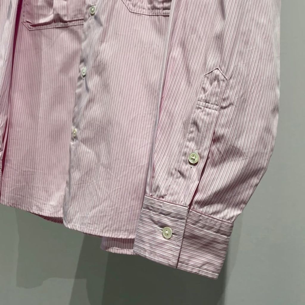 PORTER CLASSIC ROLL UP STRIPE SHIRT