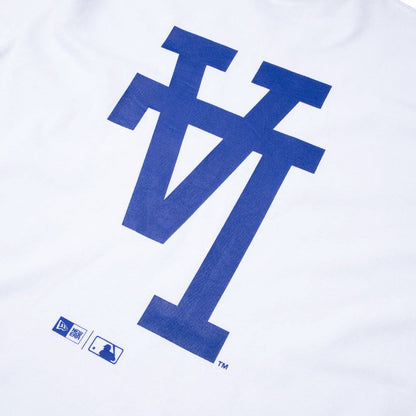 NEW ERA  半袖 コットン Tシャツ MLB Upside Down ロサンゼルス・ドジャース ホワイト レギュラーフィット