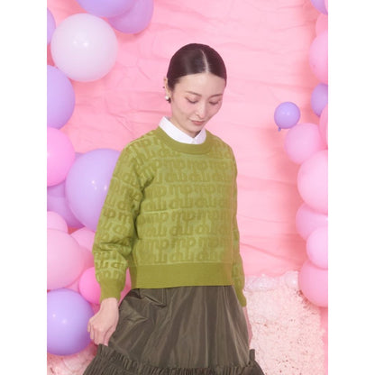 THOMAS MAGPIE Jacquard short sleeve knit