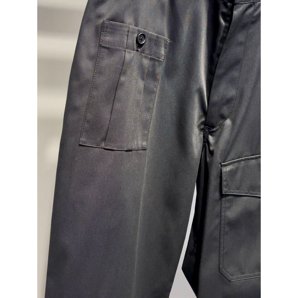 Y's for men T/C TWILL PANTS WITH SIDE SEAM TUCK（BLACK）