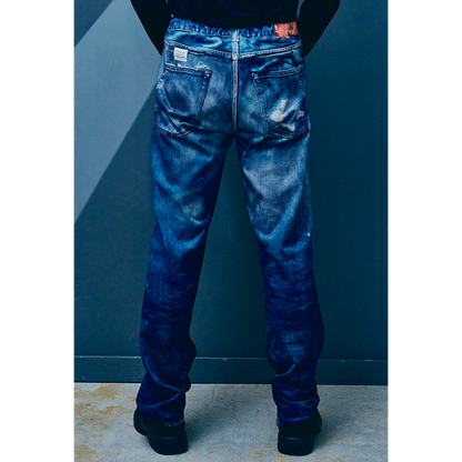 TALKING ABOUT THE ABSTRACTION DENIM PRINT STRIGHT PT