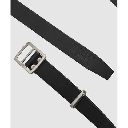 COMME des GARCONS HOMME STEER OIL SMOOTH HOLELESS BELT〈30mm〉（BLACK）