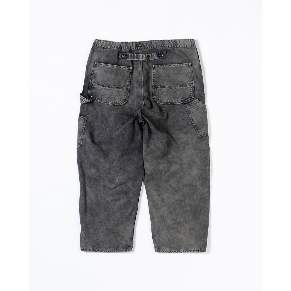 ANACHRONORM SULFUR DYED DUCK PAINTER EASY PANTS GRAY BLACK