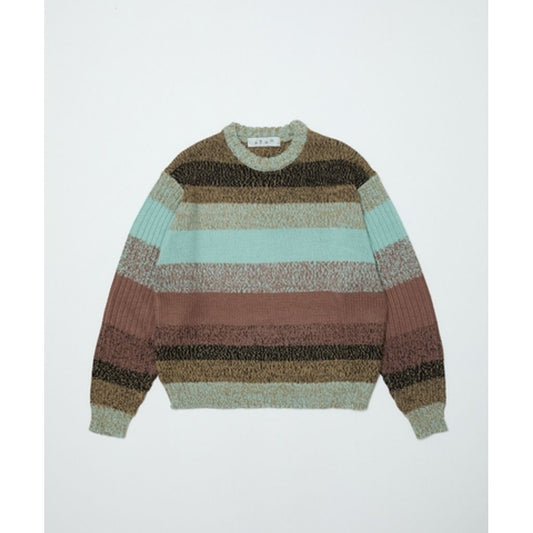 【予約商品】BAL BAL-2221 GRADATION STRIPE CREWNECK SWEATER