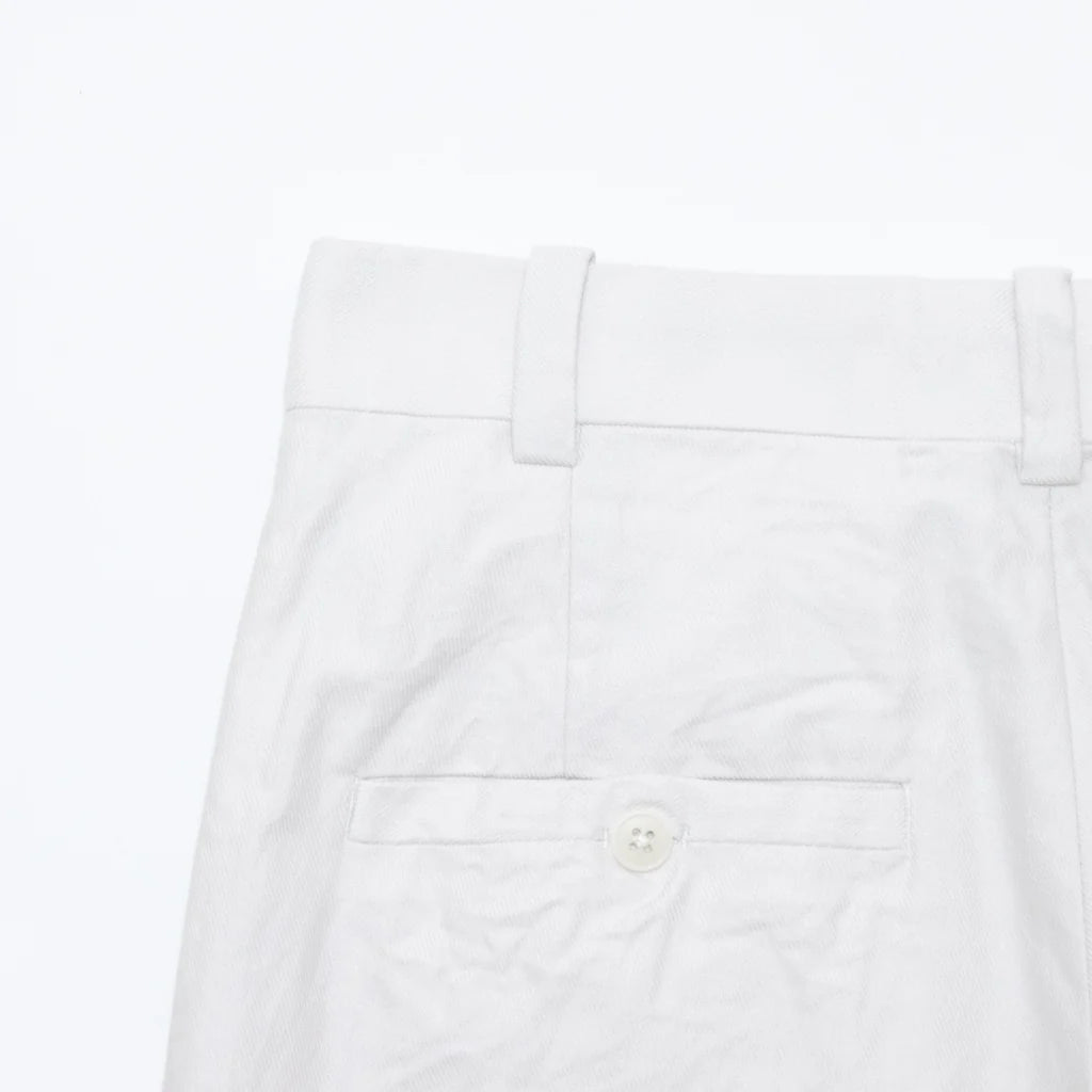 YAECA Chino Cloth Trousers Two Tuck Straight
