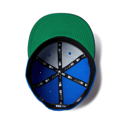 NEW ERA  59FIFTY Powered by GORO NAKATSUGAWA(min-nano) ロサンゼルス・ドジャース スエットバンドブルーバイザー ライトネイビー