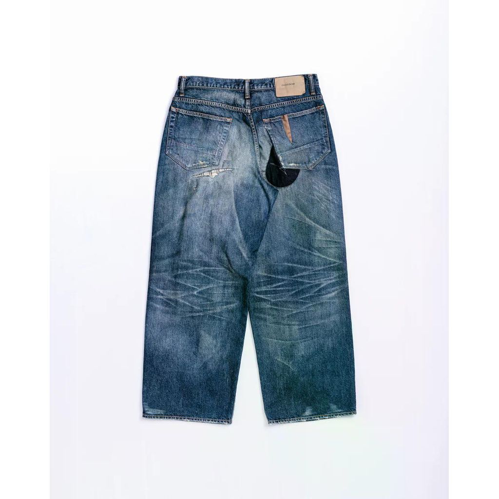ANACHRONORM REMAKED WIDE 5P DENIM PANTS INDIGO – MAROON WEBSTORE