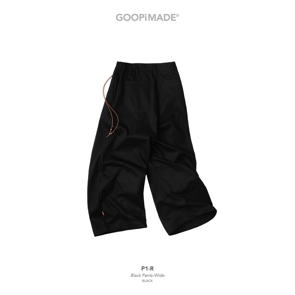 GOOPiMADE P1-R Black Pants-Wide