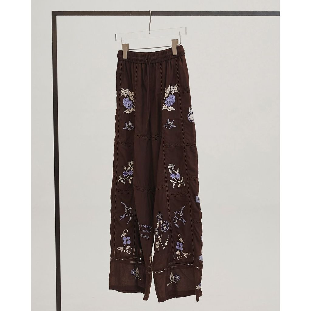 TODAYFUL Embroidery Patchwork Trousers