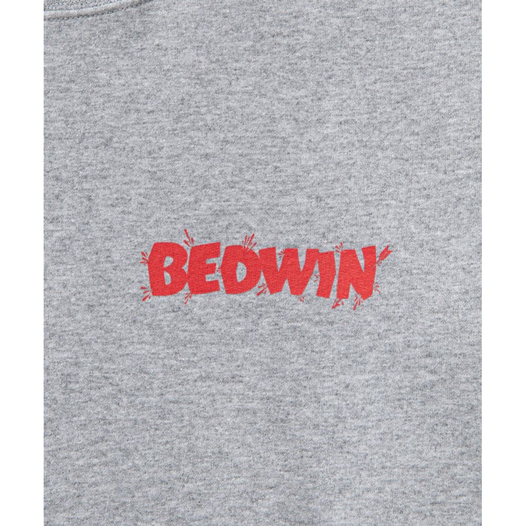 BEDWIN & THE HEARTBREAKERS L/S PRINTED C-NECK SWEAT "KING"