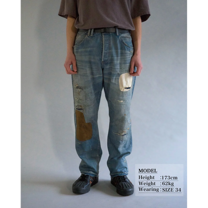 ANACHRONORM CONTEXT-001-R1 REGULAR TAPERED 5P PANTS INDIGO (REMAKE)